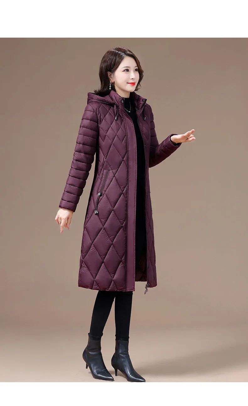Ladies diamond quilting slim coat women padded jacket fashion jacket