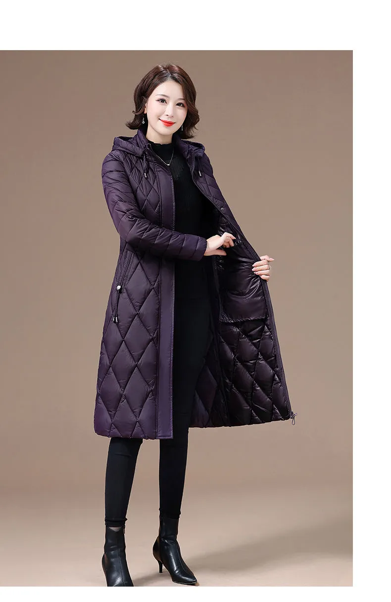 Ladies diamond quilting slim coat women padded jacket fashion jacket