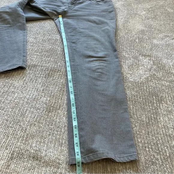 Lafayette 148 Thompson Slim Straight Grey Stretch Jeans Size 10