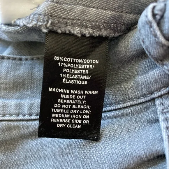 Lafayette 148 Thompson Slim Straight Grey Stretch Jeans Size 10