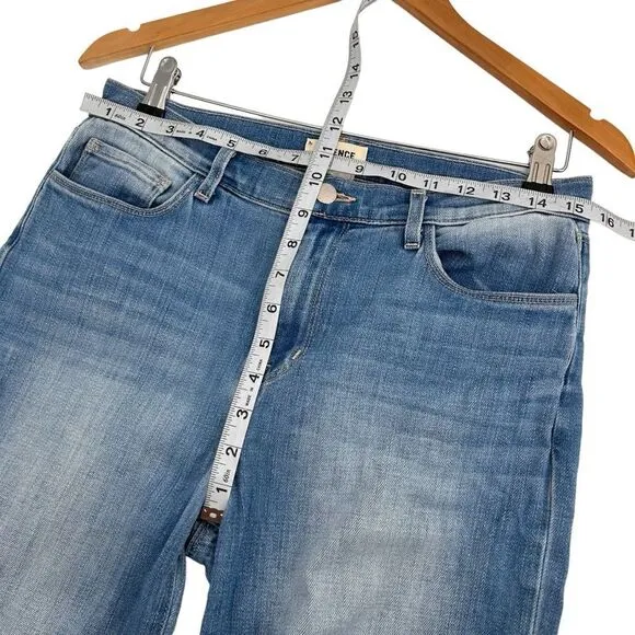 L’Agence cropped raw hem straight high rise jeans size 29