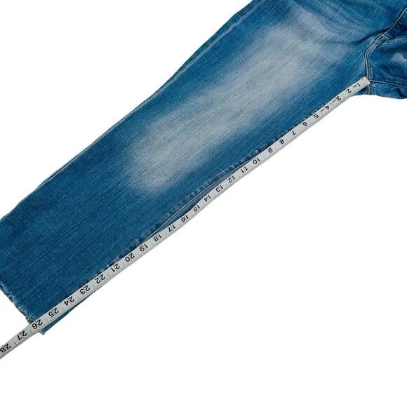 L’Agence cropped raw hem straight high rise jeans size 29