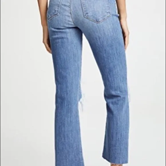 L’agence Daria High Rise Distressed Cropped Straight Jeans Size 24