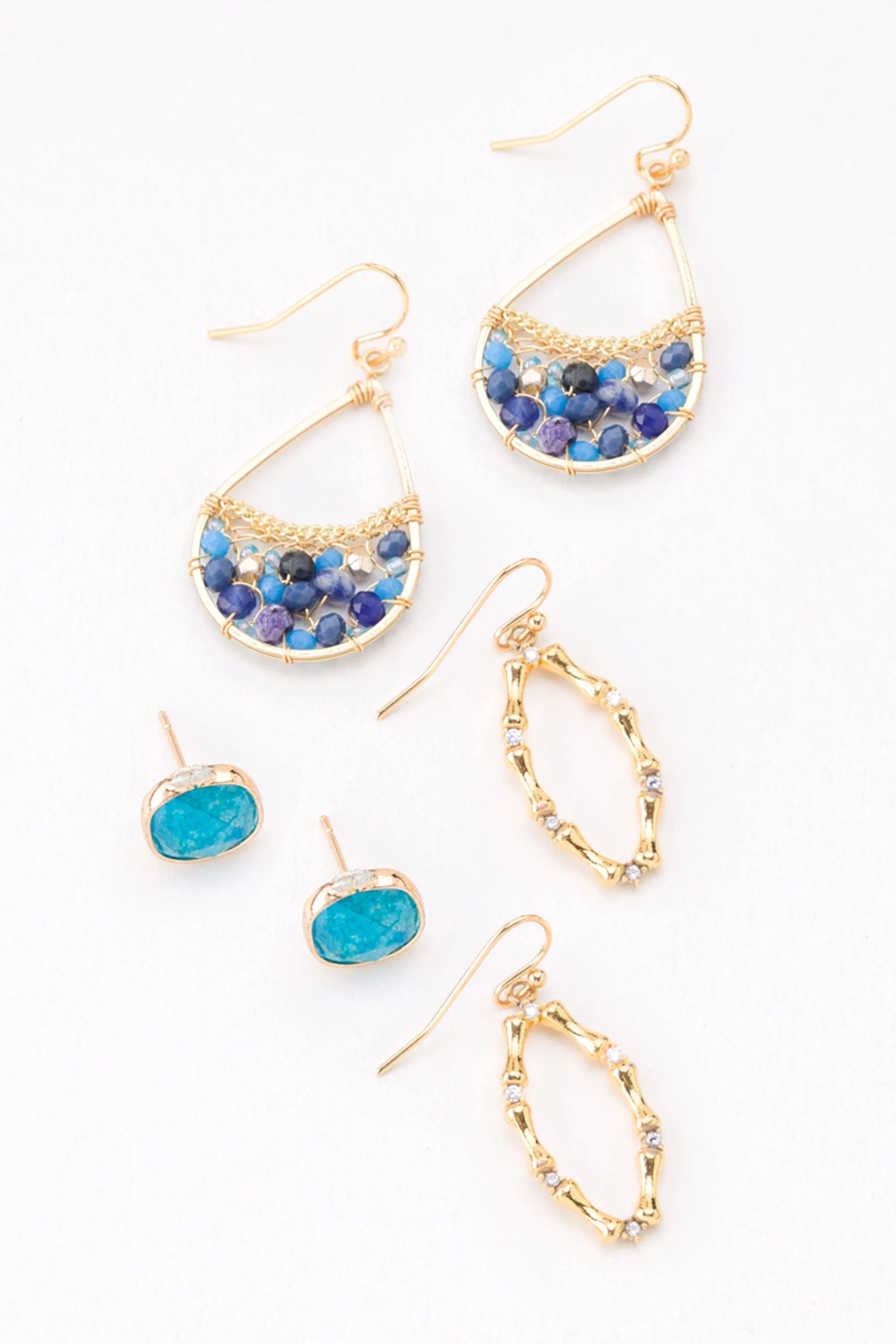 Lapis Mix Set Earrings