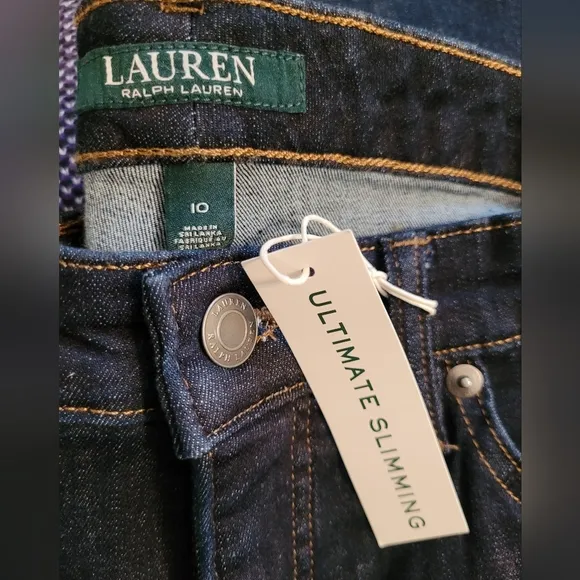 Lauren Ralph Lauren Dark Wash, Ultimate Slimming, Straight Leg Jeans, Sz…