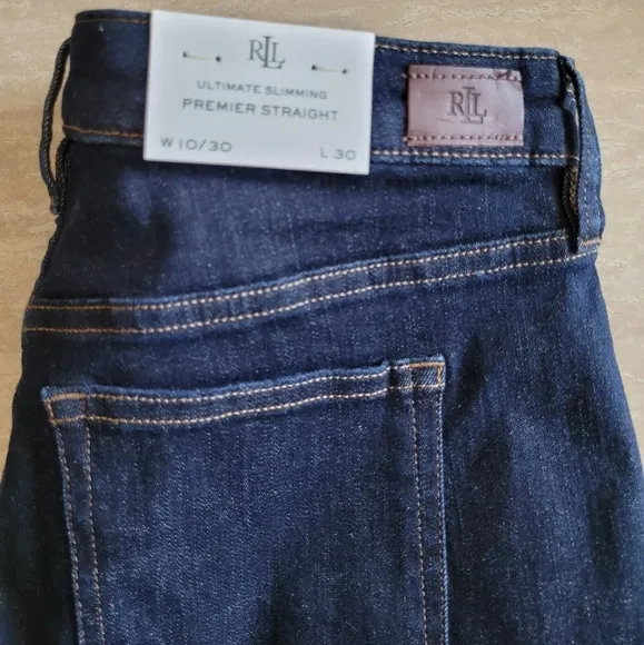 Lauren Ralph Lauren Dark Wash, Ultimate Slimming, Straight Leg Jeans, Sz…