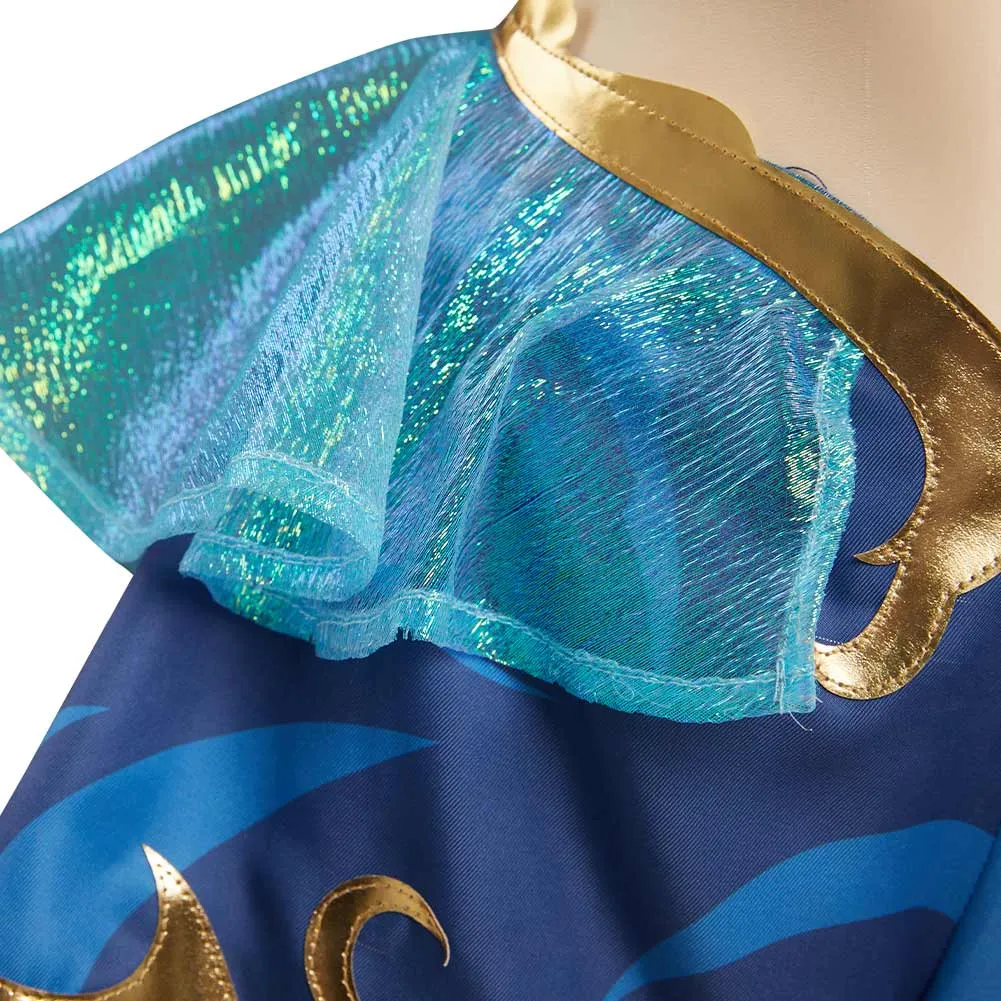 League of Legends LoL Seraphine Song of Ocean Skin Swimsuit Cosplay Costume Bikini Top Shorts Outfits Halloween Carnival Suit