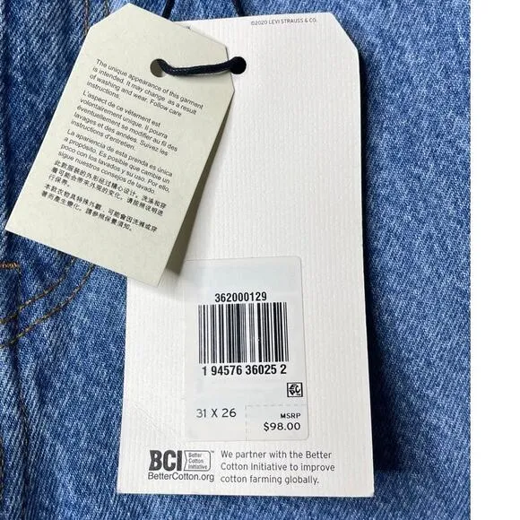 Levi’s  501 Original Cropped Straight Leg Jeans Women's Size 31X26 New