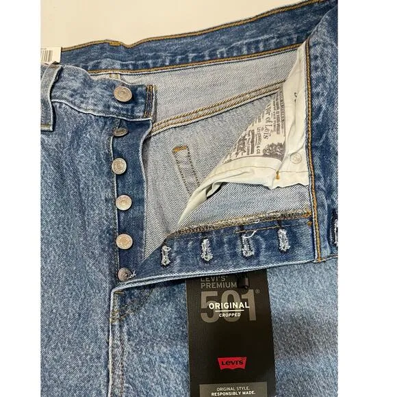 Levi’s  501 Original Cropped Straight Leg Jeans Women's Size 31X26 New