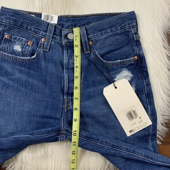 Levi's Size 24 Sansome Winter 501 Distressed Skinny Denim Jeans