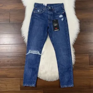 Levi's Size 24 Sansome Winter 501 Distressed Skinny Denim Jeans