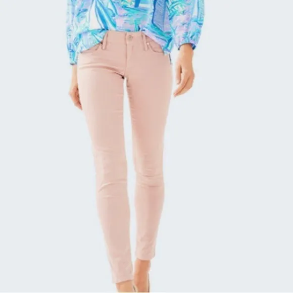 Lilly Pulitzer Jeans, Rose Pale Pink, Worth Skinny Jeans, Pants; Size Women’s 4