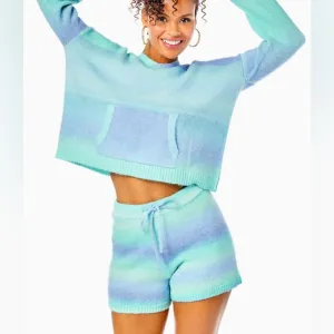 Lilly Pulitzer Wanetta Sweater Short, Surf Blue Spacedye
