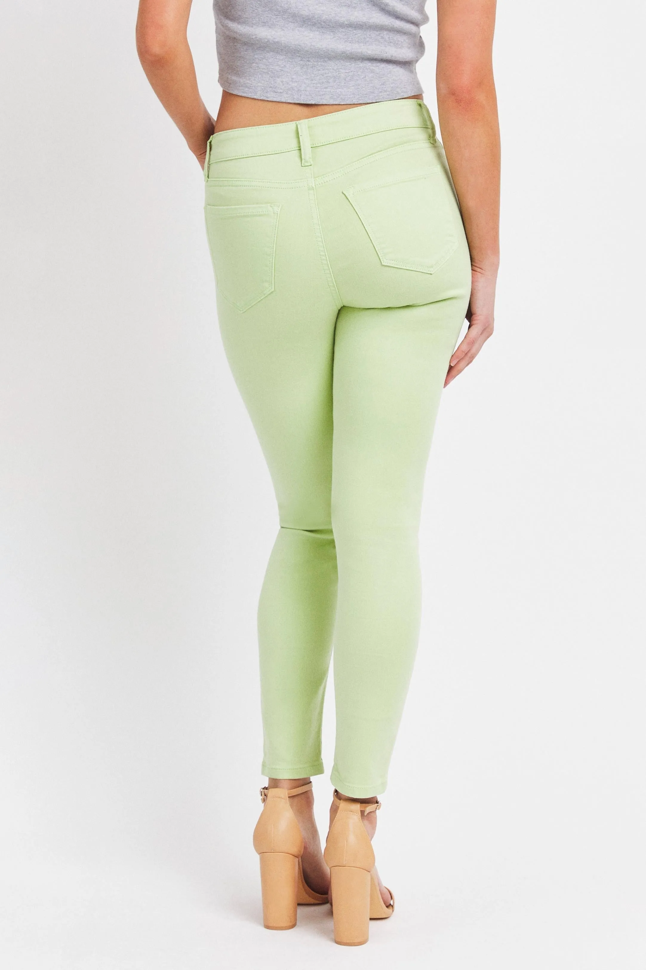 Lime Mid Rise Skinny Cello Jeans