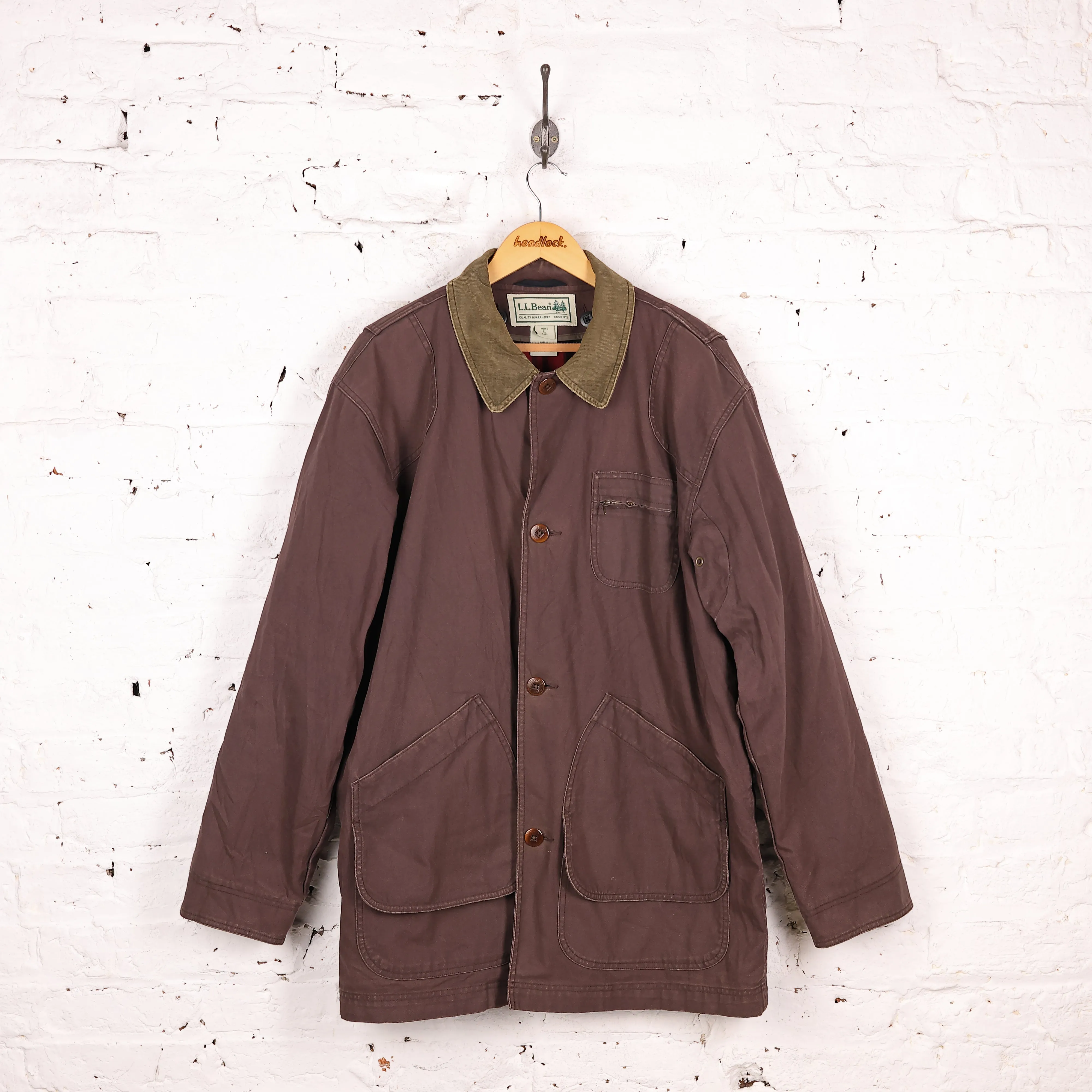 LL Bean Canvas Chore Barn Jacket - Brown - L