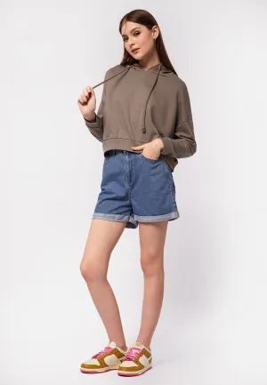 Long Sleeve Crop Hoodies
