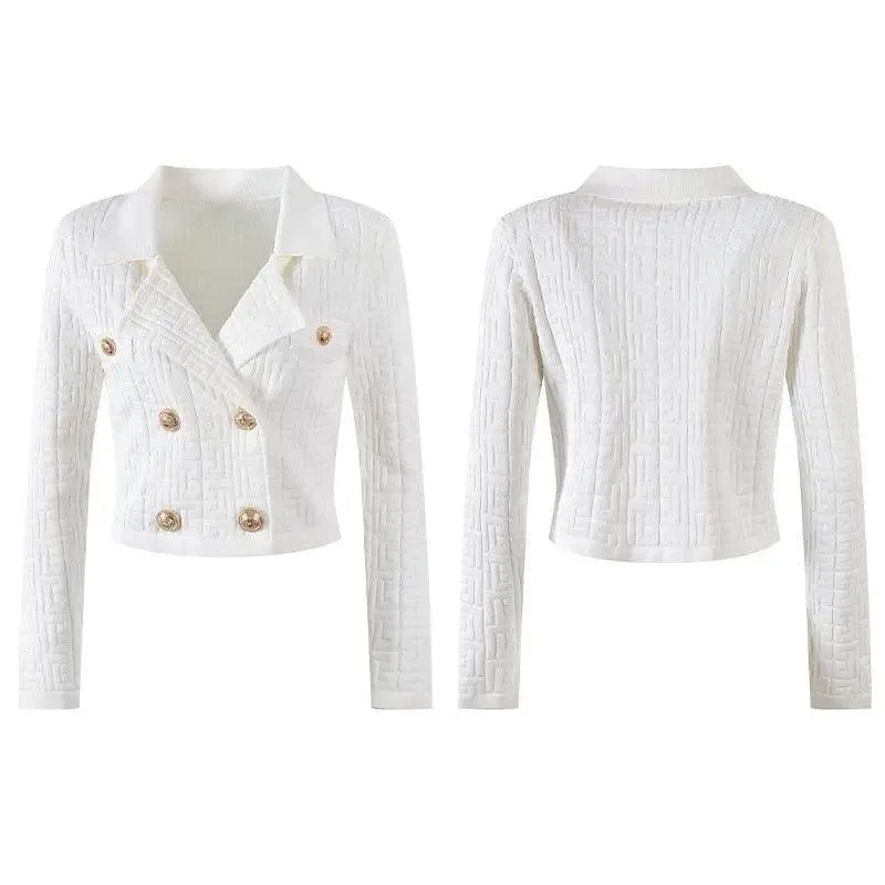 Long Sleeve Stretch Knit Two Piece Set