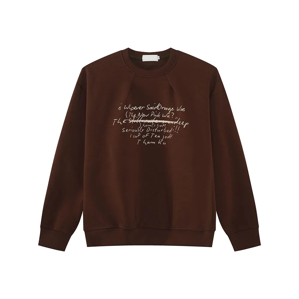 Loose Letter Print Sweatshirt