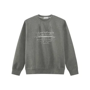 Loose Letter Print Sweatshirt