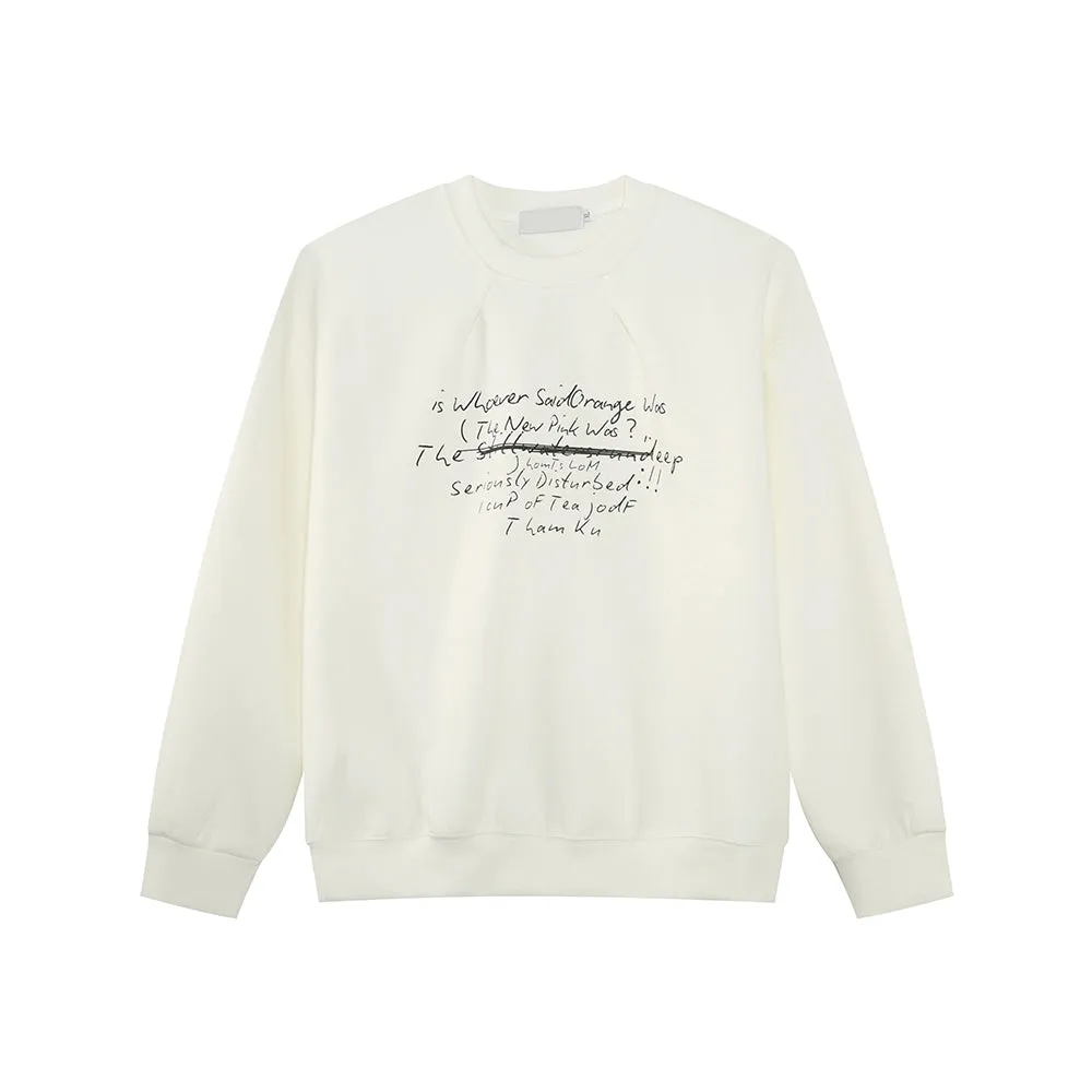 Loose Letter Print Sweatshirt