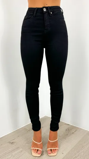 LUELLA STRETCH BASIC HIGH RISE SKINNY JEAN - BLACK