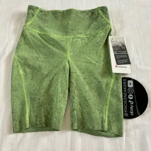 Lululemon Base Pace HR Short 8” *Wash Biker TYG4 Tue Dye Green Women’s Size 6
