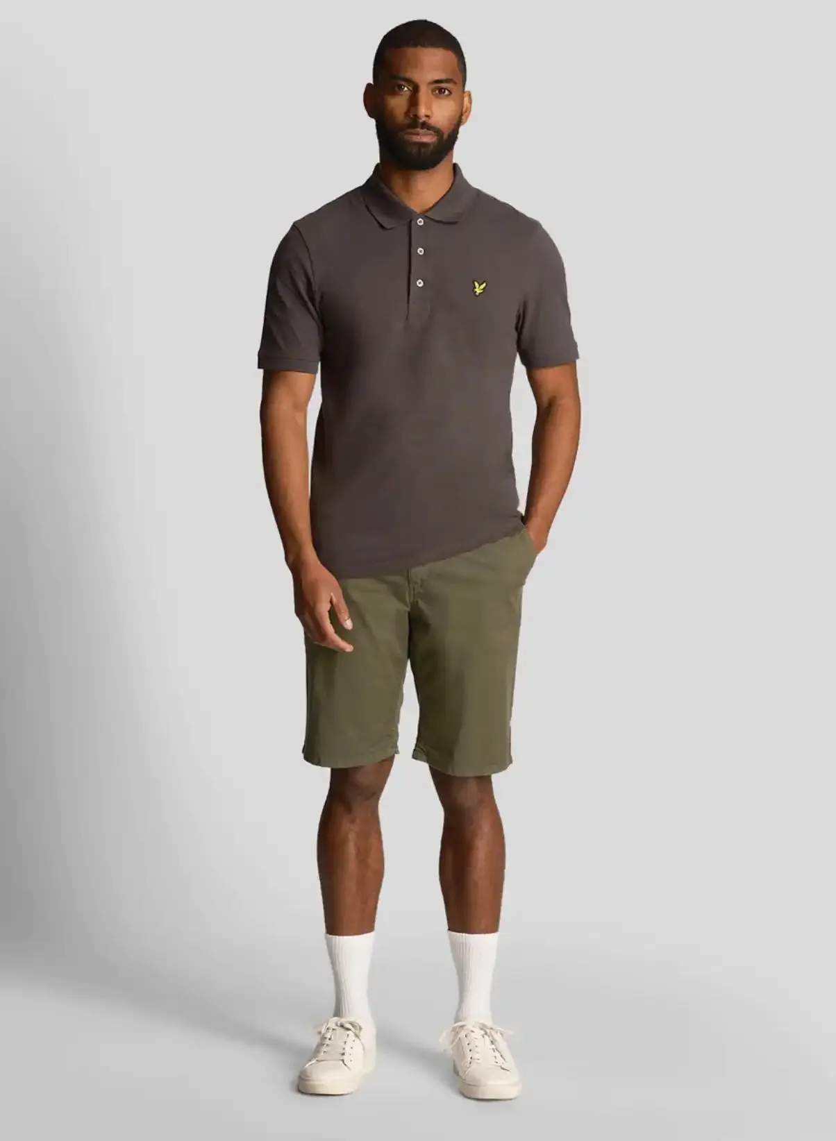 Lyle & Scott Mens Anfield Chino Shorts Olive