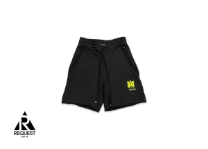 MA Logo Sweat Shorts "Black/Lime" (DOOR BUSTER)