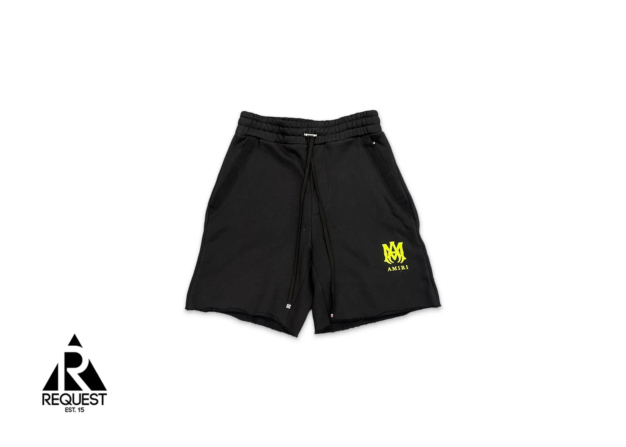 MA Logo Sweat Shorts "Black/Lime" (DOOR BUSTER)