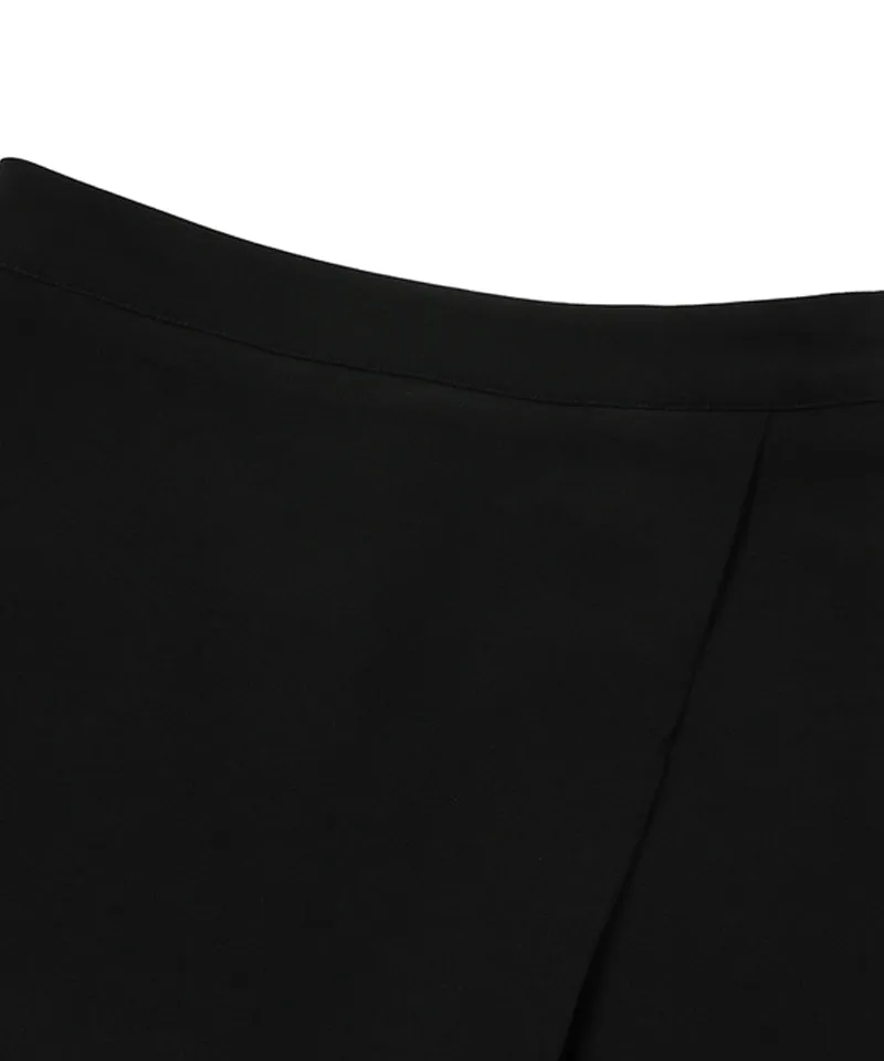 MACKY Golf: Daisy Slit Skirt Pants - Black