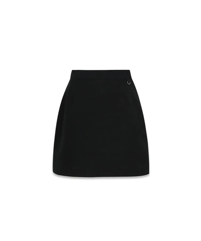 MACKY Golf: Daisy Slit Skirt Pants - Black