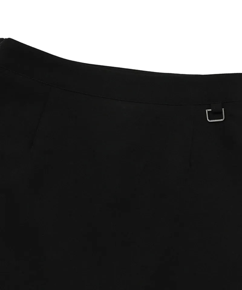 MACKY Golf: Daisy Slit Skirt Pants - Black