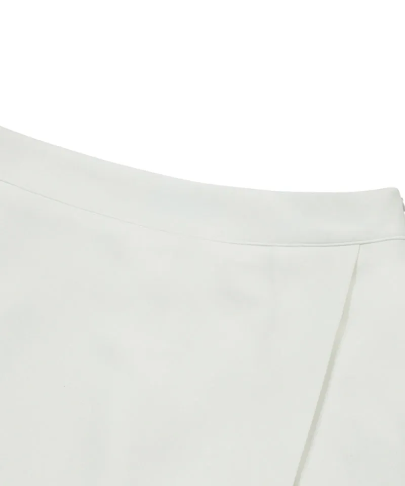 MACKY Golf: Daisy Slit Skirt Pants - White