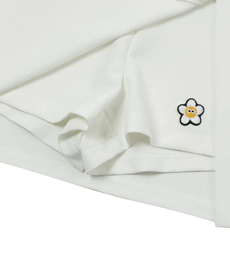MACKY Golf: Daisy Slit Skirt Pants - White