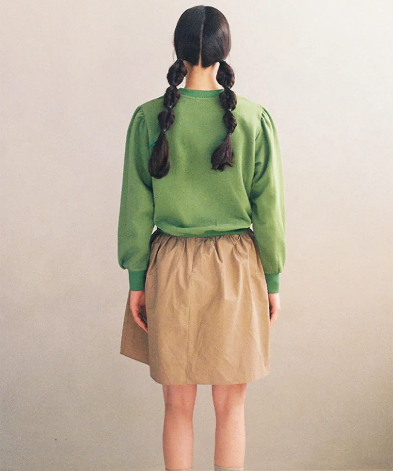 MACKY Golf: Unbalance Balloon Skirt - Beige
