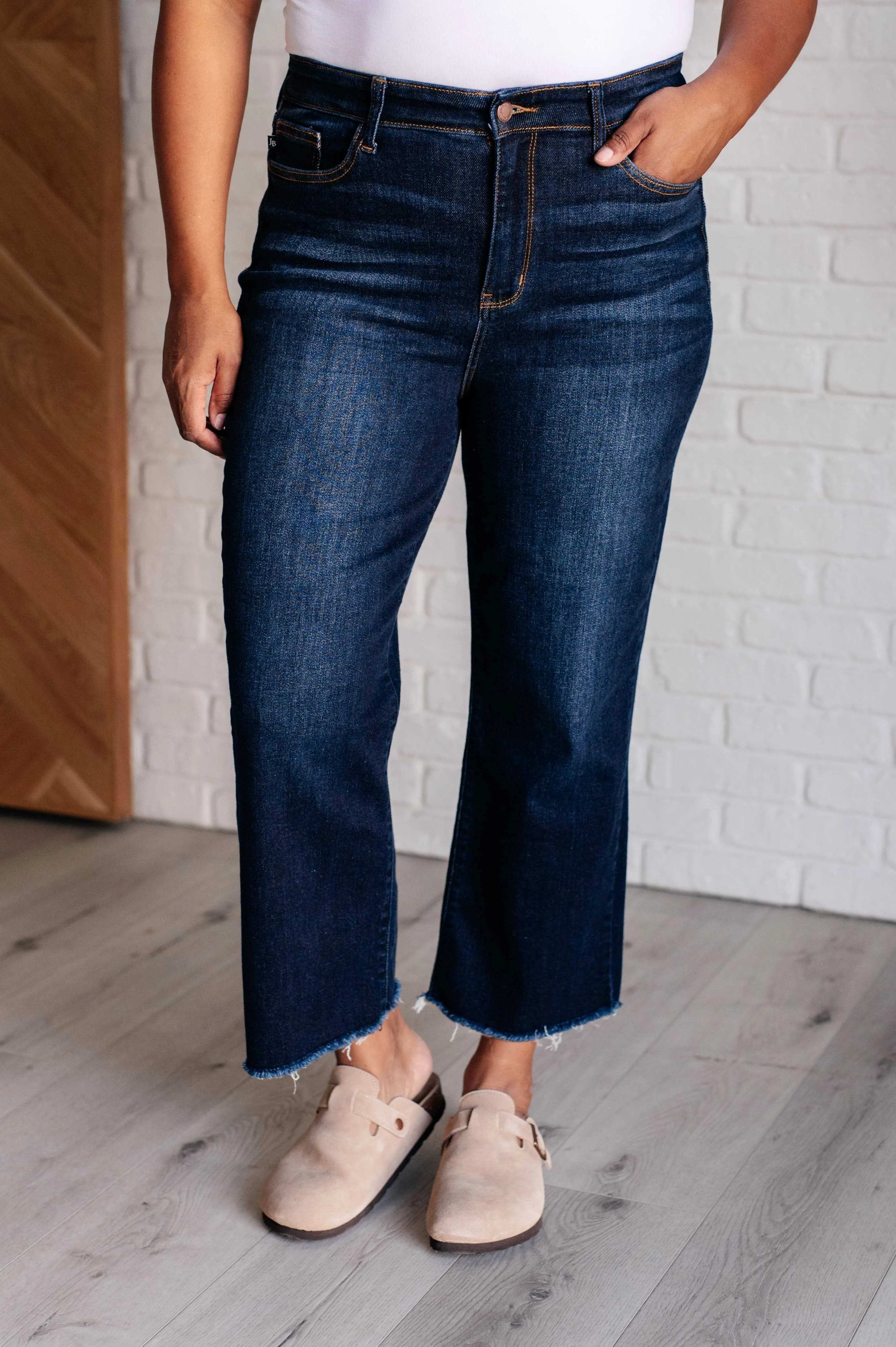 Madeline High Rise Cropped Wide Leg Jeans by Judy Blue