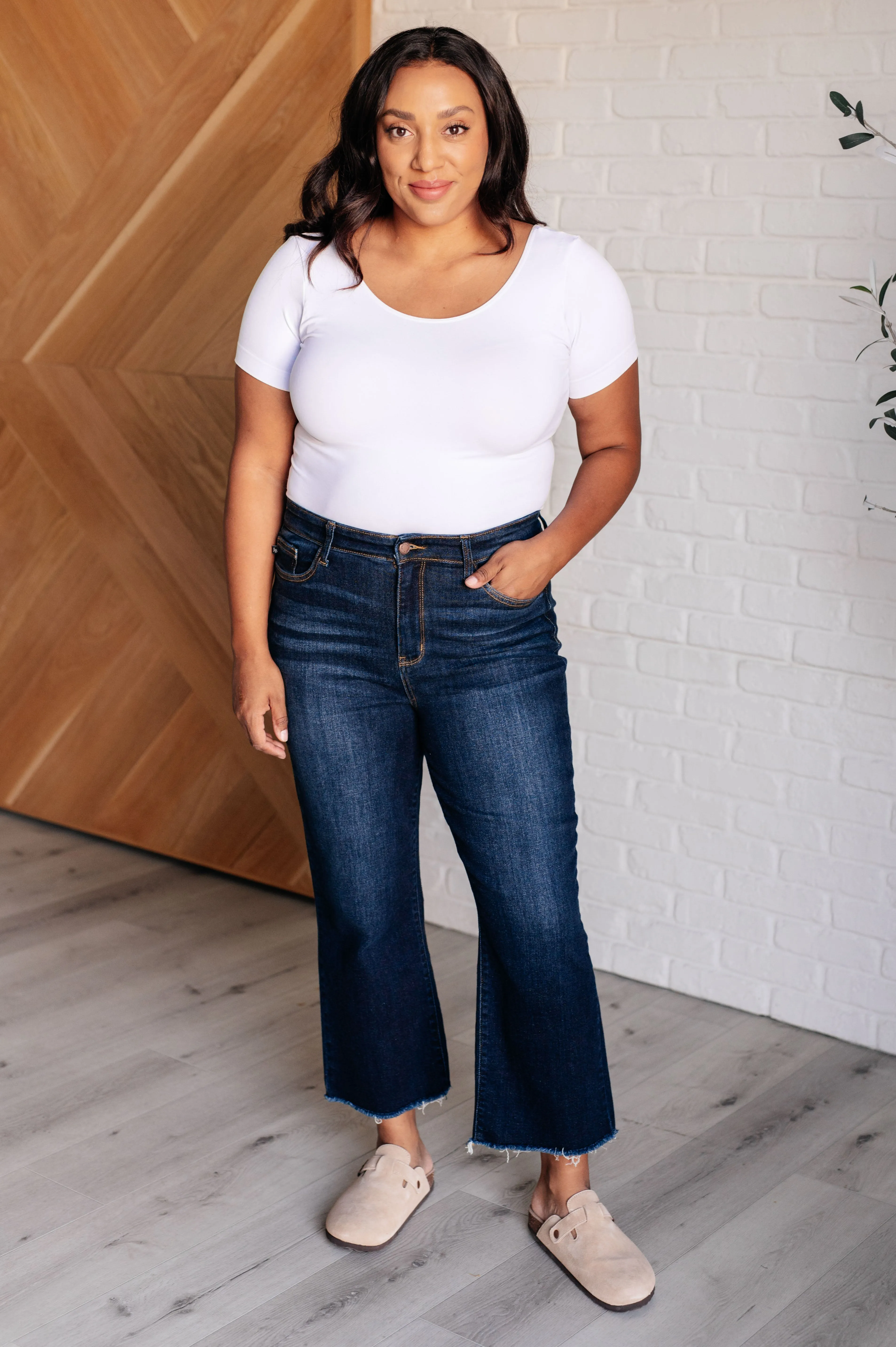 Madeline High Rise Cropped Wide Leg Jeans by Judy Blue