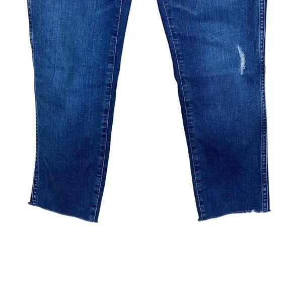 Madewell 10” High Rise Skinny Crop Jeans Button Front Women’s Size 28 Blue