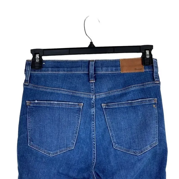 Madewell 10” High Rise Skinny Crop Jeans Button Front Women’s Size 28 Blue