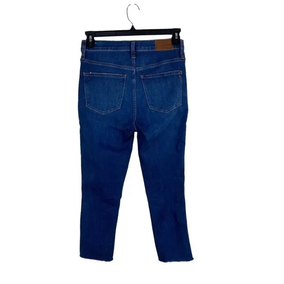 Madewell 10” High Rise Skinny Crop Jeans Button Front Women’s Size 28 Blue