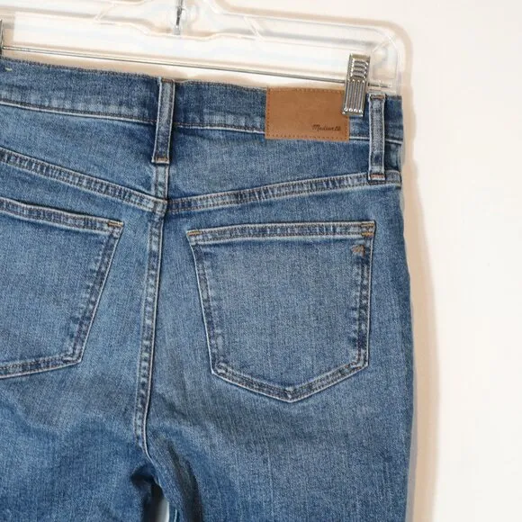 Madewell Cali Demi Boot Jeans Womens 26 Glenside Wash Crop Mini Flare Stretch