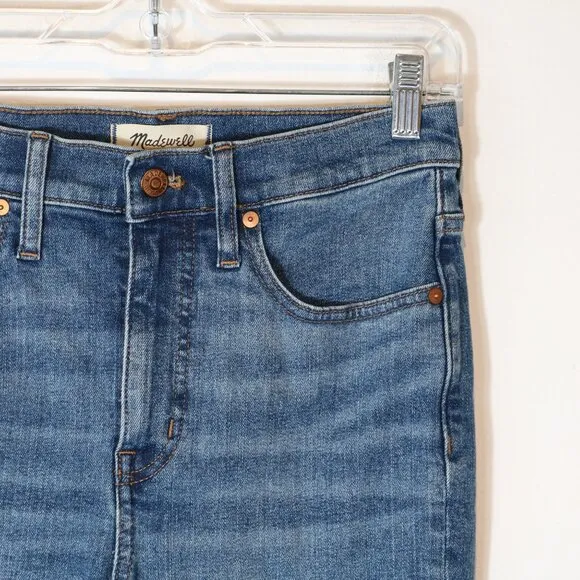 Madewell Cali Demi Boot Jeans Womens 26 Glenside Wash Crop Mini Flare Stretch