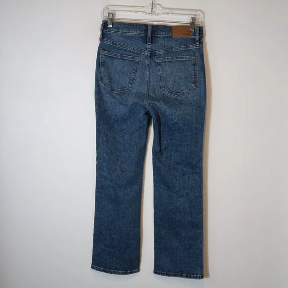 Madewell Cali Demi Boot Jeans Womens 26 Glenside Wash Crop Mini Flare Stretch