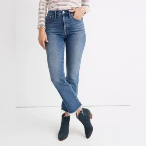 Madewell Cali Demi Boot Raw Hem Jeans Women’s Size 28