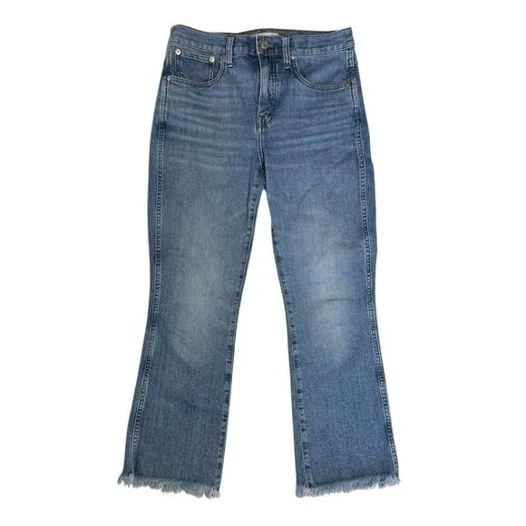 Madewell Cali Demi Boot Raw Hem Jeans Women’s Size 28