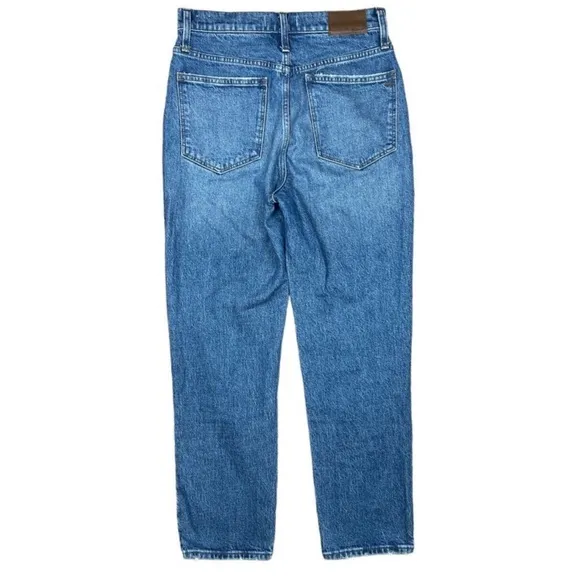 Madewell Classic Straight Jeans Womens Sz 27 medium wash high rise ankle M3520