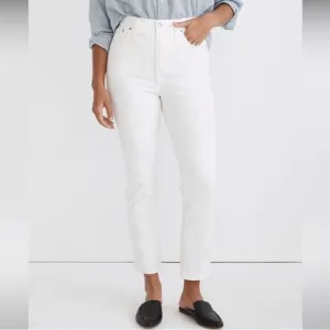 Madewell NWT High Rise The Perfect Vintage Jeans Size 32 in Tile White