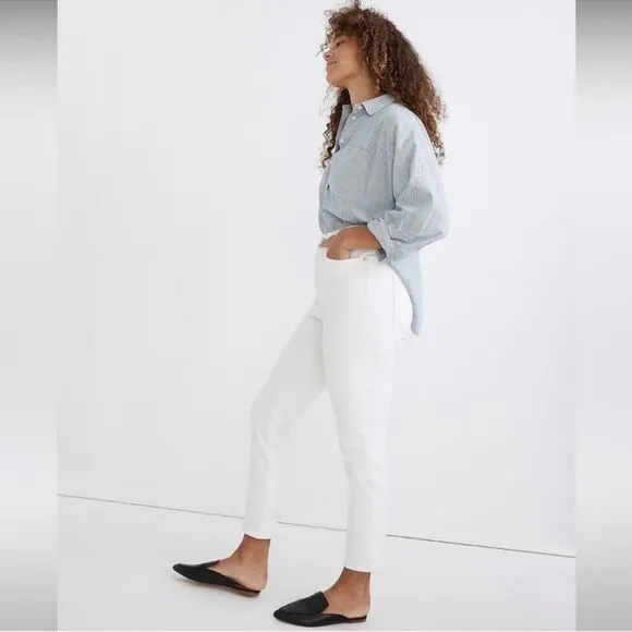 Madewell NWT High Rise The Perfect Vintage Jeans Size 32 in Tile White