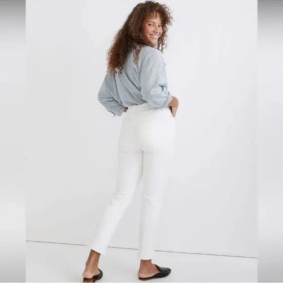 Madewell NWT High Rise The Perfect Vintage Jeans Size 32 in Tile White