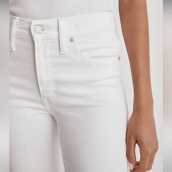 Madewell NWT Kick Out Crop Jeans Size 24 in Pure White
